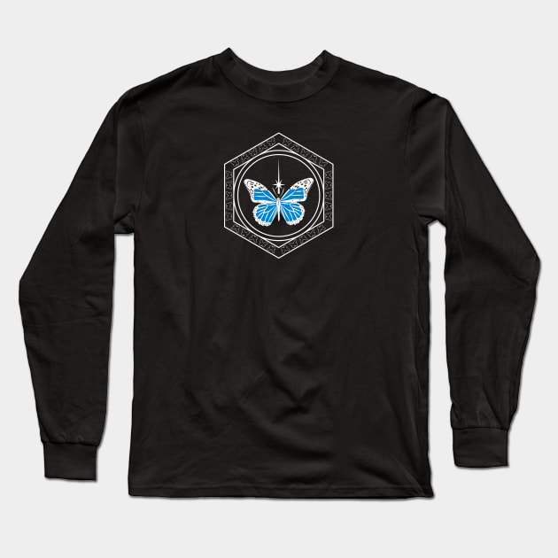 Butterfly Between Worlds Long Sleeve T-Shirt by LazyDayGalaxy